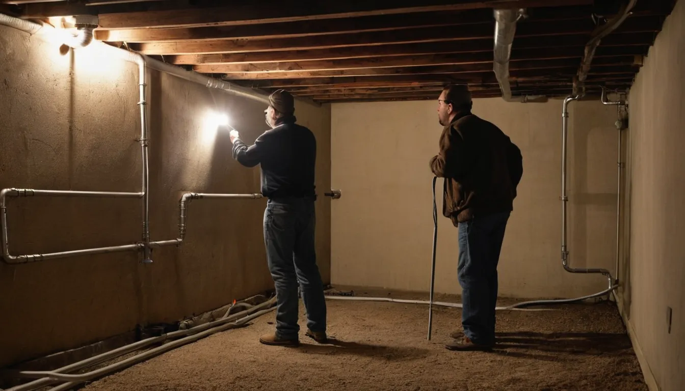A provider checking a basement wall for signs of pests in a home near Forest Heights